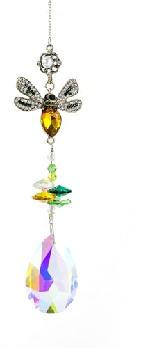 Dinghaole Attrape-Soleil en Cristal Coloré - Pendentif Prisme Arc-en-Ciel Suspendu pour Fenêtre et Jardin - Décoration