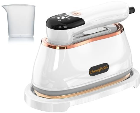 ChongErfei Défroisseur Vapeur Vertical 2 en 1 Portable 1200W - Rer à Repasser avec Panneau Céramique, Repassage Vapeur Vertical en 10s, Idéal pour Maison & Voyage