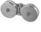 180-Grad-Glastürscharnier, Chrom, rahmenlos, Duschwand, Hardware, Zinklegierung, Badezimmer-Spiegelhalter, 5–12 mm (doppelseitiges Scharnier)