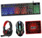 NUOBESTY 1Ensemble Clavier Souris Gamer Rétroéclairé avec Tapis de Souris Casque Compatible PC Design Ergonomique Confort Optimal pour Bureautique