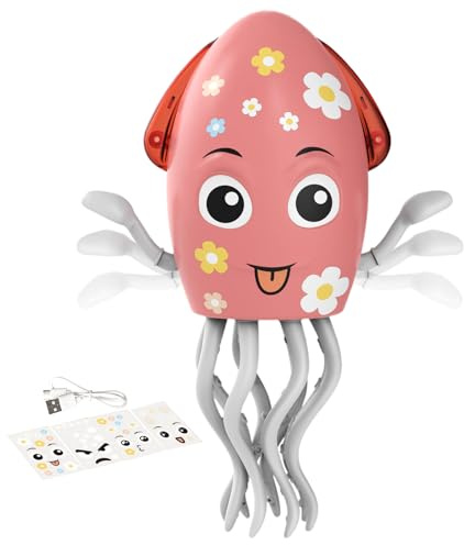 Squid Toy Elektrisk Krypande Octopus | Gungande Robot Med Och Musik Läraktiviteter För Småbarn Pojkar Födelsedagsfest Present
