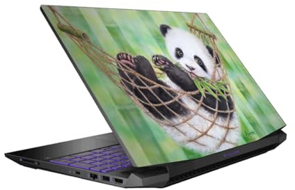 Head Case Designs Officially Licensed Kayomi Harai Hammock Panda Green Graphic Art Vinyl Sticker Skin Decal Cover Compatible With HP Pavilion 15.6 15-dk0047TX
