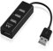 Ewent EW1123 hub de interfaz 480 Mbit/s Negro