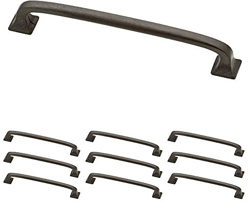 Franklin Brass P29614K-SI-B 5-1/16 (128mm) Square Feet Pull, Soft Iron