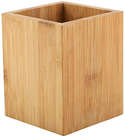 Agatige 8x8x10cm/3,15x3,15x3,94 Po Porte-Stylo, Porte-Crayon en Bois Support de Rangement pour Crayons de Bureau École Fournitures de Papeterie Pot à Crayons Tout Usage Organisateur de Bureau