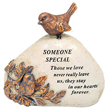 Plaque funéraire en forme de rouge-gorge, cadeau ornemental, gravé avec un verset de sympathie spécial | Une pierre de décoration funéraire personnalisée pour vos proches (quelqu'un de spécial)
