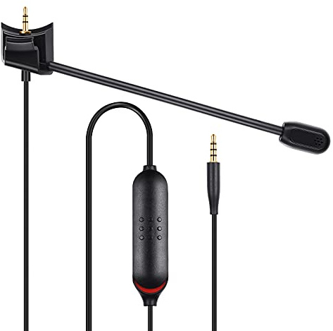 weishan Detachable Mic Replacement for Bose QuietComfort 35 II(QC35 II) & Quiet Comfort 35(QC35) Headphones, Boom Gaming Microphone with Mute Switch for Xbox One, PS4, PS5, PC