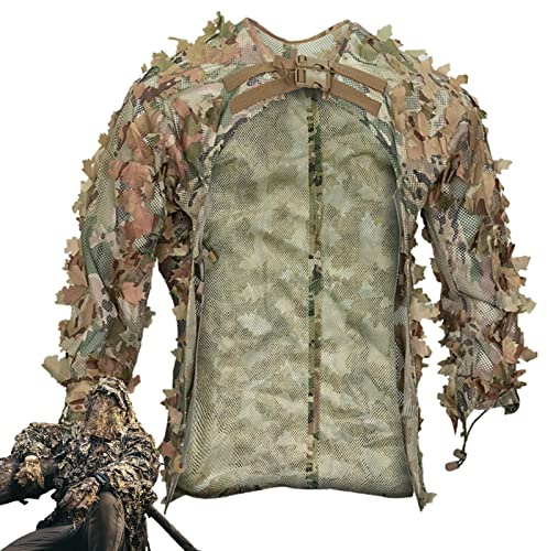 Rianpesn Brousse,Costume Ghillie Chasse à la Dinpour Hommes - Camouflage Matériel Camouflage pour la Chasse dans la Jungle et Halloween