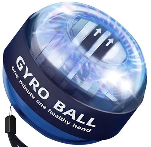 Ezweiji Gyro Ball, Entraînement Intensif de Précision, ABS Anti-Dérapant, Balle Rééducation Main pour Renforcement Avant-Bras & Coordination