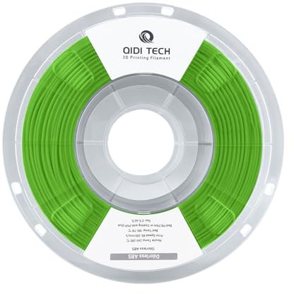 QIDI TECH 3D-Druck-Filament, Grün, 1.75 mm, 1 kg (2.2 lbs), ABS, Hochfest, Geringer Geruch