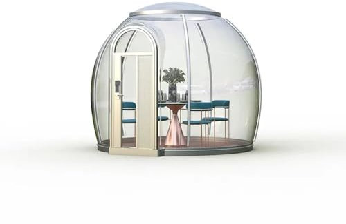 Generic Mquad Solutions 360° Panoramic Eco-Pod Luxury Dome Tent – Frameless, Waterproof, Polycarbonate Glass Structure for Outdoor Use - Glamping, Camping, Retaurant, Resort, Hotel, Backyard (SC-270)