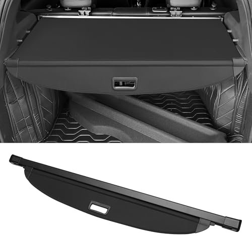 Motoforti Couverture De Coffre Rétractable Pour Kia Sportage, Étagère De Coffre Arrière, Cache-Bagages De Sécurité, Couverture De L'Écran De Tonneau, Toile, Noir Brillant