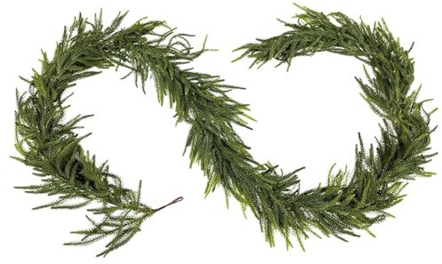 Norfolk Pine Garlands, 270CM Faux Pine Christmas Decorations