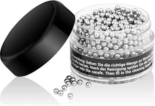FSWWSF Reinigungsperlen Edelstahl mit Siebkorb 3mm Edelstahl Perlen Reinigung Wiederverwendbar Reinigungskugeln für Glasflaschen, Flaschen, Weinkaraffe, Karaffen (1200 Stück)