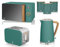 Swan Nordic Green 1.7L Jug Kettle, 2 Slice Toaster, 800W 20L Microwave and Canisters. Scandinavian Inspired Design Matching Kitchen Set of 6 in Pine Green with Wood Effect Accents