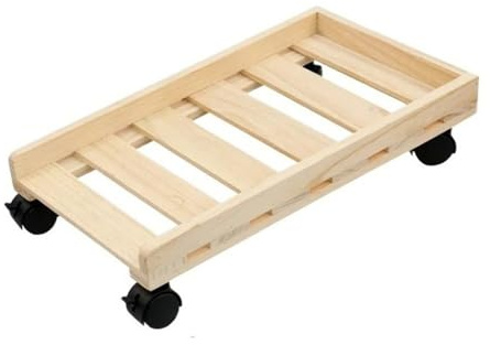 Support CPU Support de PC Mobile en Bois avec roulettes, Support de boîtier à Dissipation Thermique, Plateau de Tour, Support de processeur de Bureau avec roulettes Support Tour PC(Natural)