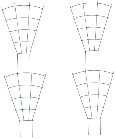 SUPVOX 4piezas Soportes para Plantas Trepadoras De Metal Resistente Enrejados De Jardín para Rosales y Enredaderas para Patios y Balcones Estructura De Hierro para Decoración De Jardín