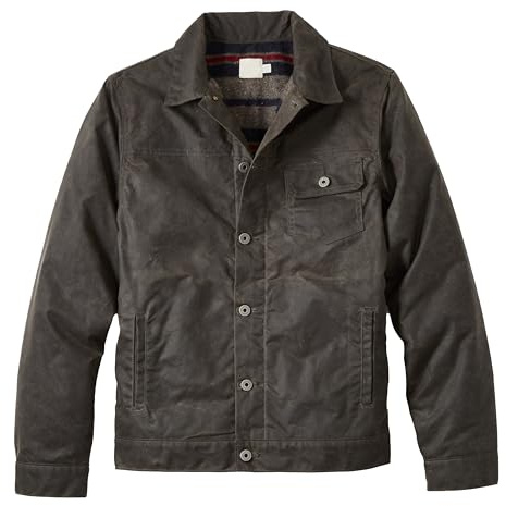 S.K Store Canvas Trucker Jacket - Tan Mens Jacket Cotton Waxed Canvas Jackets - XS
