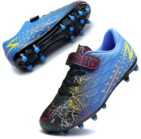 Boys Football Boots Shoes Kids Girls FG/AG Soccer Athletics Training Sport Running Shoes Profession Competition Teenager Indoor Outdoor Cleats Sneakers for Unisex