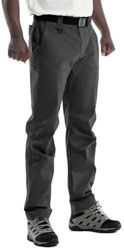 Flyplus Pantalones de Senderismo para Hombre, Pantalones Cargo Ligeros para Hombre, Resistentes al Agua, Pantalones de Trekking, de Secado rápido, elásticos, Pantalones de Trabajo