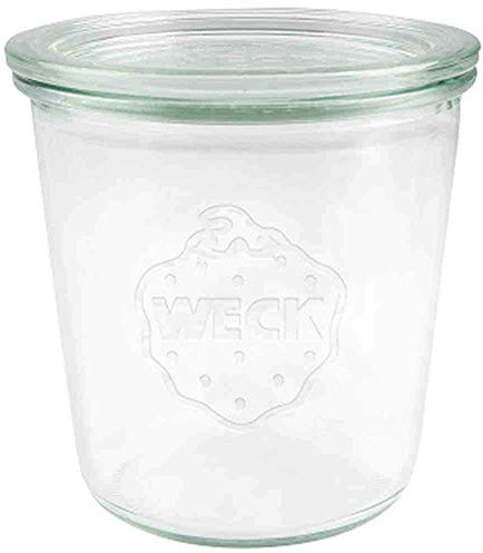 Weck Gläser 580ml – 6er Set mit Deckeln – Sturzform – robuste, stapelbare Einkoch- & Einweckgläser - ideal für Meal Prep, Overnight Oats, Dessert & Marmelade – wiederverwendbar – Made in Germany