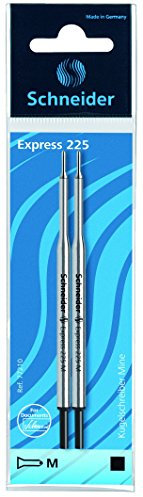 Schneider Schreibgeräte Kugelschreibermine Express 225, dokumentenecht, M, schwarz, 2er SB-Beutel