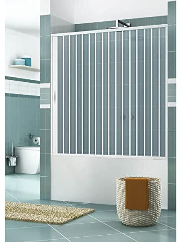 rollplast bast1loncc28170 Box Badewannenbalg, Maße 170 x H 150 cm, PVC, A Seite, Einzeltür, mit seitlicher Öffnung, weiß