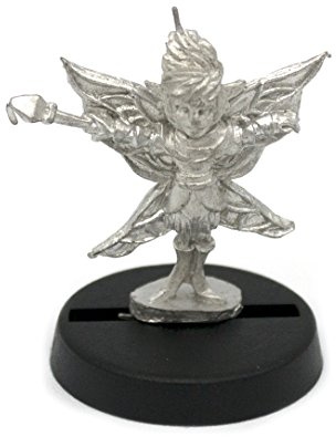 Stonehaven Pixie Mage Miniature - 22mm Lead-Free Pewter Figure with Wings, 28mm Scale, Unpainted, Made in USA