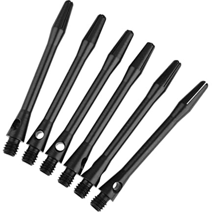 Yetaha Aluminum Dart Shafts with Standard 2BA Thread, 2Sets (6), Black