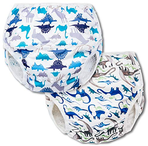 Joyo roy Baby Swim Nappy 2PACK Reusable Swim Nappies for Baby Boy Adjustable and Washable Swim Nappy Cover Swimming Nappies Size 5-6 Swim Nappies Size 6