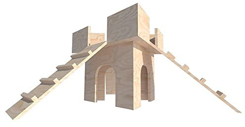 Meerschweinchenhaus Versteck mit Rampen Übung zu Hause (Waldgrün)