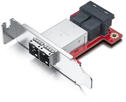 Dual Port Mini SAS Adapter Card 2X Internal SFF-8643 to 2X External SFF-8644 Slot, 12Gb/s, Card with Low-Profile