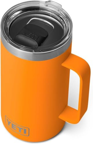 YETI Rambler Mug, Vacuum Insulated Stainless Steel Mug with Magslider Lid, King Crab, 24 oz (709 ml)