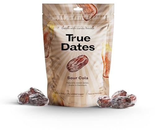 True Dates - SOUR COLA | naturally flavoured sweet dates | No added sugar, Vegan, Palm Oil Free | 100 g