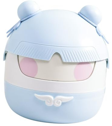 SHOWERORO Cestino Per Rifiuti Piccolo Con Coperchio A Ribalta E Design Animato Per Scrivania O Ufficio Facile Da Pulire E Salvaspazio