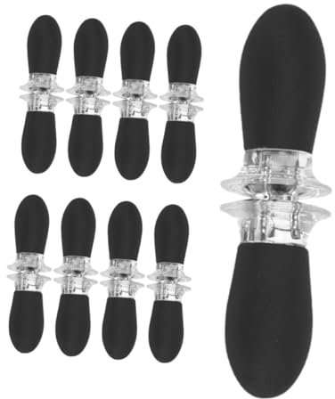 Sosoport Set Di 9 Paia Di Rastrelliere Per Pannocchie Rastrelliere Per Pannocchie Anti-Scottatura Forchette Per Pannocchie Porta Pannocchie Manici Per Mais Acciaio Inossidabile Nero