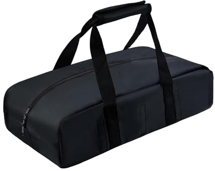 Frfik de Bocce de Tela Oxford - de 43cm con Doble Cremallera | Organizador con 8 Compartimentos Separados | de Almacenamiento Portátil para Juegos de Bocce, Viajes, Entrenamiento & Exterio