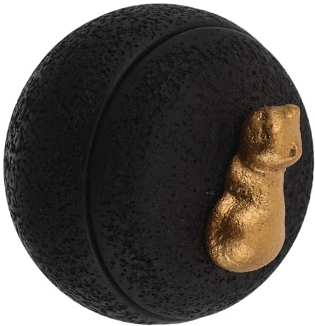 NUOBESTY Urne Funéraire pour Chats en Ciment Noir 350ml Légère et Robuste de Chat Élégante pour Mémoire et Souvenir de Compagnon Félin