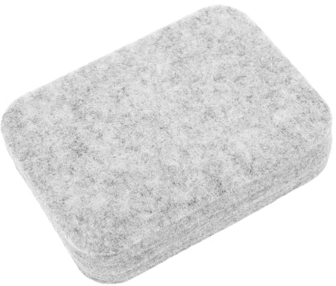 COHEALI Tapete de Fieltrado Aguja para Manualidades, Almohadilla Gruesa de Fieltro de Lana 11.8x8.5x2.5 Cm, Color Gris Claro, Base Resistente para Bricolaje y Costura Artesanal