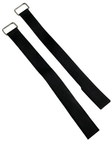 Pack of 2 Heavy Duty Metal Buckle Hook and Loop Strap Fastener Cable Ties re-usable Straps (3cmx40cm)