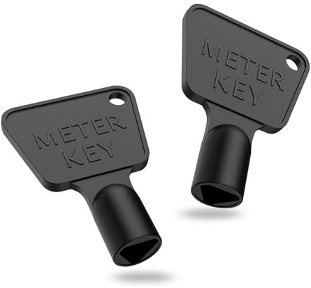 G4GADGET Pack of 2 Gas Meter Box Key Triangular Black Plastic Key Water Electric Utility Key…