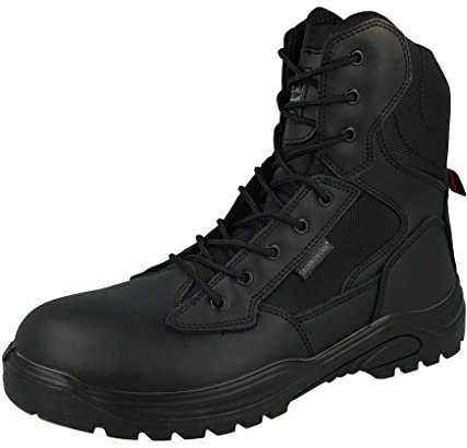 GROUNDWORK Stahlkappe Kampf Taktische Sicherheit Stiefeletten Sicherheit Militär Polizei Stiefel, onyx, 42 1/3 EU
