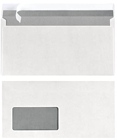 Herlitz Briefumschläge DIN lang haftklebend (mit Fenster | 50 Stück)