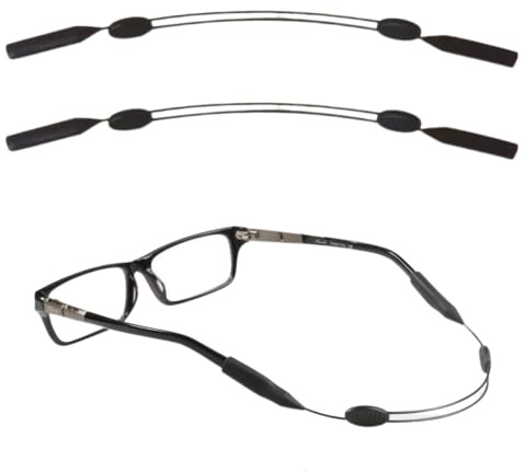 2 piezas Cinta Gafas Deporte Ajustables Universales, Cordon de Retención Antideslizante, para Hombre Mujer Niño, Unisexo, Se Adapta a Todas Las Monturas, 20-30CM