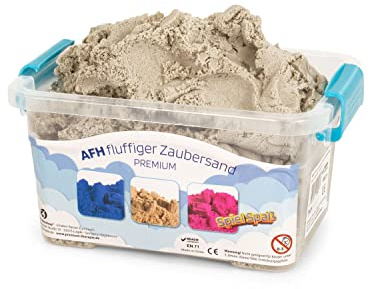 AFH Fluffiger Zaubersand Premium Magischer Sand mit kleiner Box (Natur)