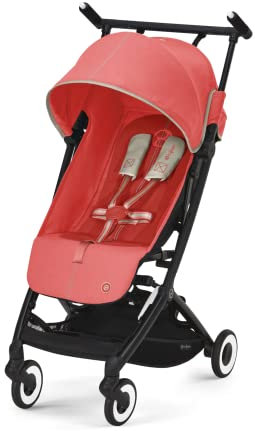 CYBEX Gold Kinderwagen Libelle mit One-Pull Harness, Von ca. 6 Monaten bis ca. 4 Jahre (max. 22 kg), Ultraleicht (nur 6 kg), Hibiscus Red (Rot)