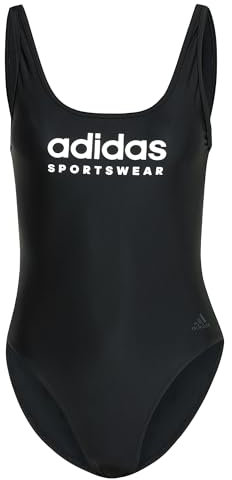 adidas Damen Sportswear U-Back Swimsuit, Black/White, 36
