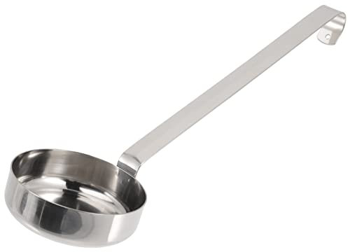 Healeved Cuillère à Sauce à Pizza En Acier Inoxydable Manche Long, Fond Plat Pour Étaler, Louche Cuisine Polyvalente Pour Servir Sauces Et Vinaigrettes En Restauration Cuisine Familiale