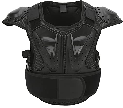 Motorrad-Reitpanzer-Weste, Bequemer Fahrrad-/Radsport-Brust-Rückenschutz für Kinder, Kinder-Motorrad-Rüstung (L)