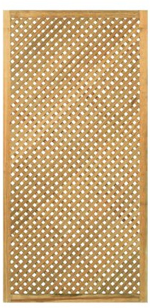 Onlywood Grigliato in Legno per esterno PRIVACY a maglia stretta 2 x 2 cm - Traliccio balcone e terrazzo in legno trattato in Autoclave disponibile in 3 Dimensioni (120 x 183 h. cm)